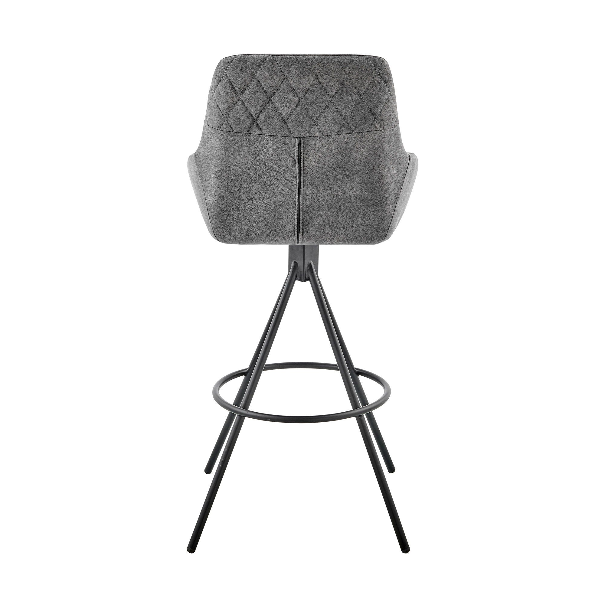 38" Counter Height Bar Chair - Charcoal / Black