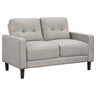Bowen - Upholstered Track Arm Tufted Loveseat Beige by Coaster Fine Furniture | Bel Furniture