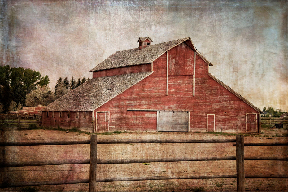 York Road Barn By Ramona Murdock - Red