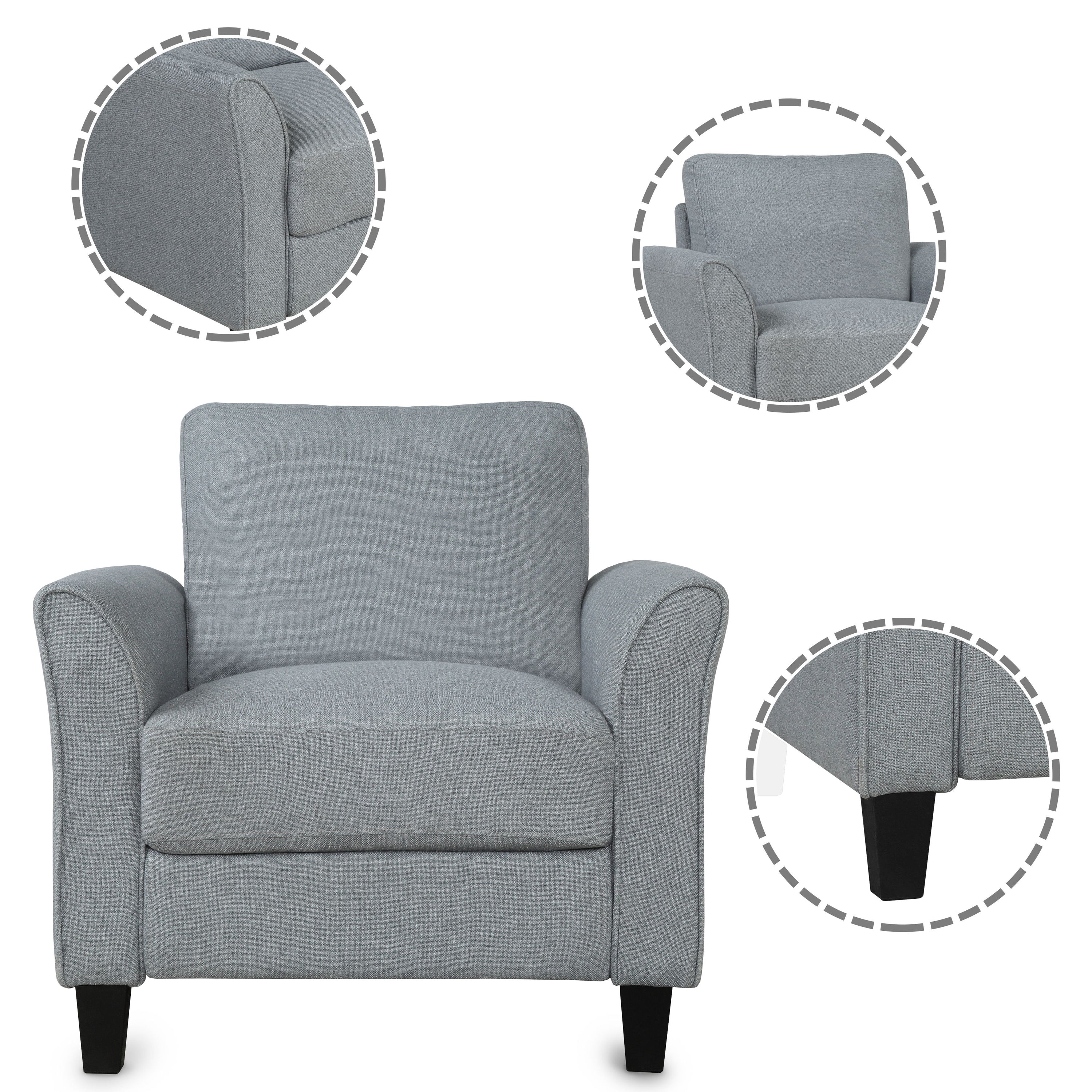 Living Room Sets Furniture Armrest Sofa Single Chair Sofa Loveseat Chair 3 Seat Sofa (Chair Loveseat Chair & 3 Seat Sofa)