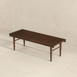 Mia - Mid-Century Modern Bench - Dark Brown by Ashcroft Furniture | Bel Furniture