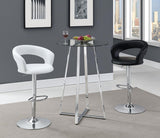Zanella - Round Glass Top Bistro Bar Table - Chrome by CoasterEveryday | Bel Furniture