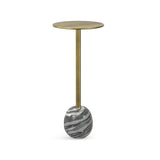 Melene - Side Table - Gray / Gold by Simpli-Home | Bel Furniture