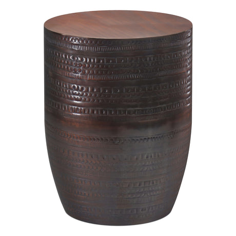 Johnsen - Handcrafted Large Metal Accent Table - view 17