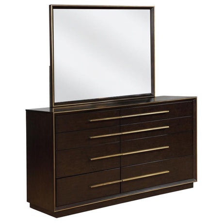 Durango - 8-Drawer Dresser With Mirror Dark Brown by CoasterElevations | Bel Furniture