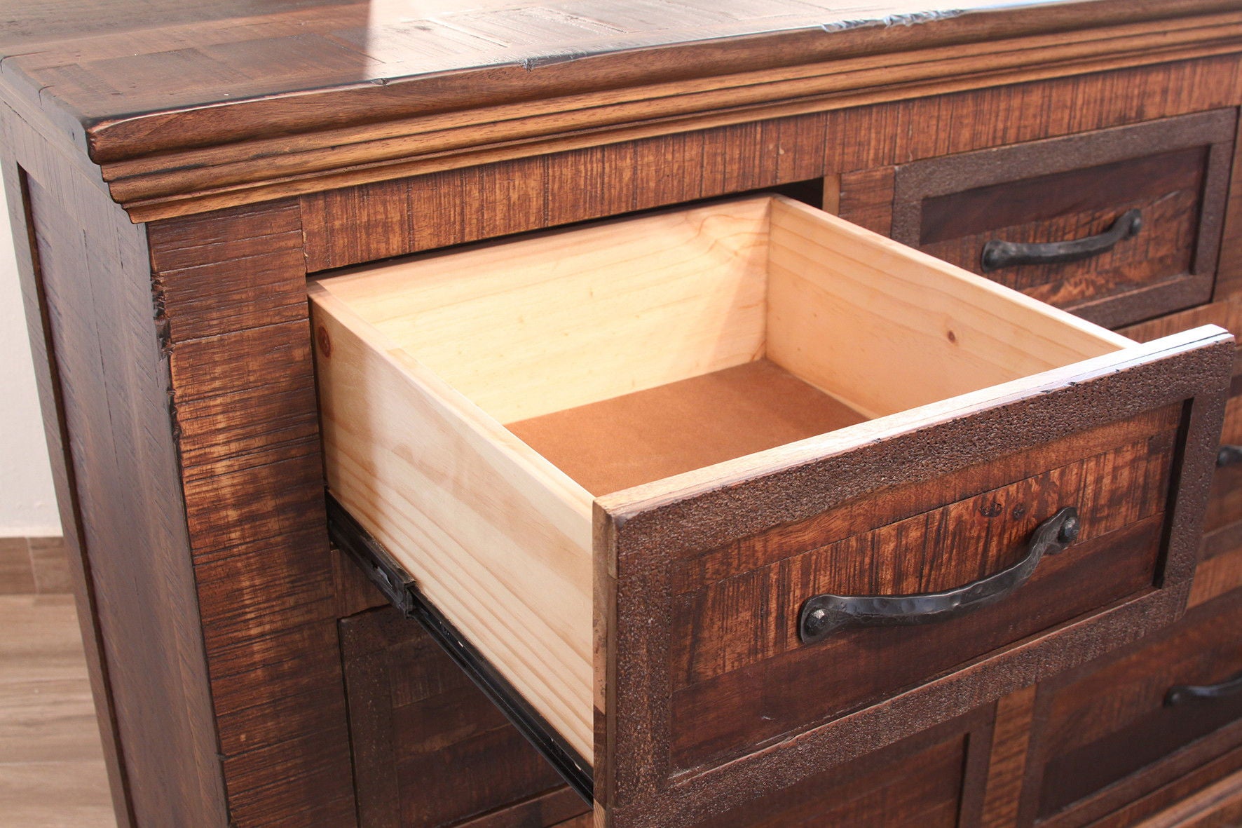 Solid Three Drawer Chest - Brown