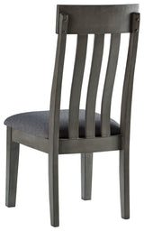 Hallanden - Black / Gray - Dining UPH Side Chair (Set of 2) by Signature Design by Ashley® | Bel Furniture