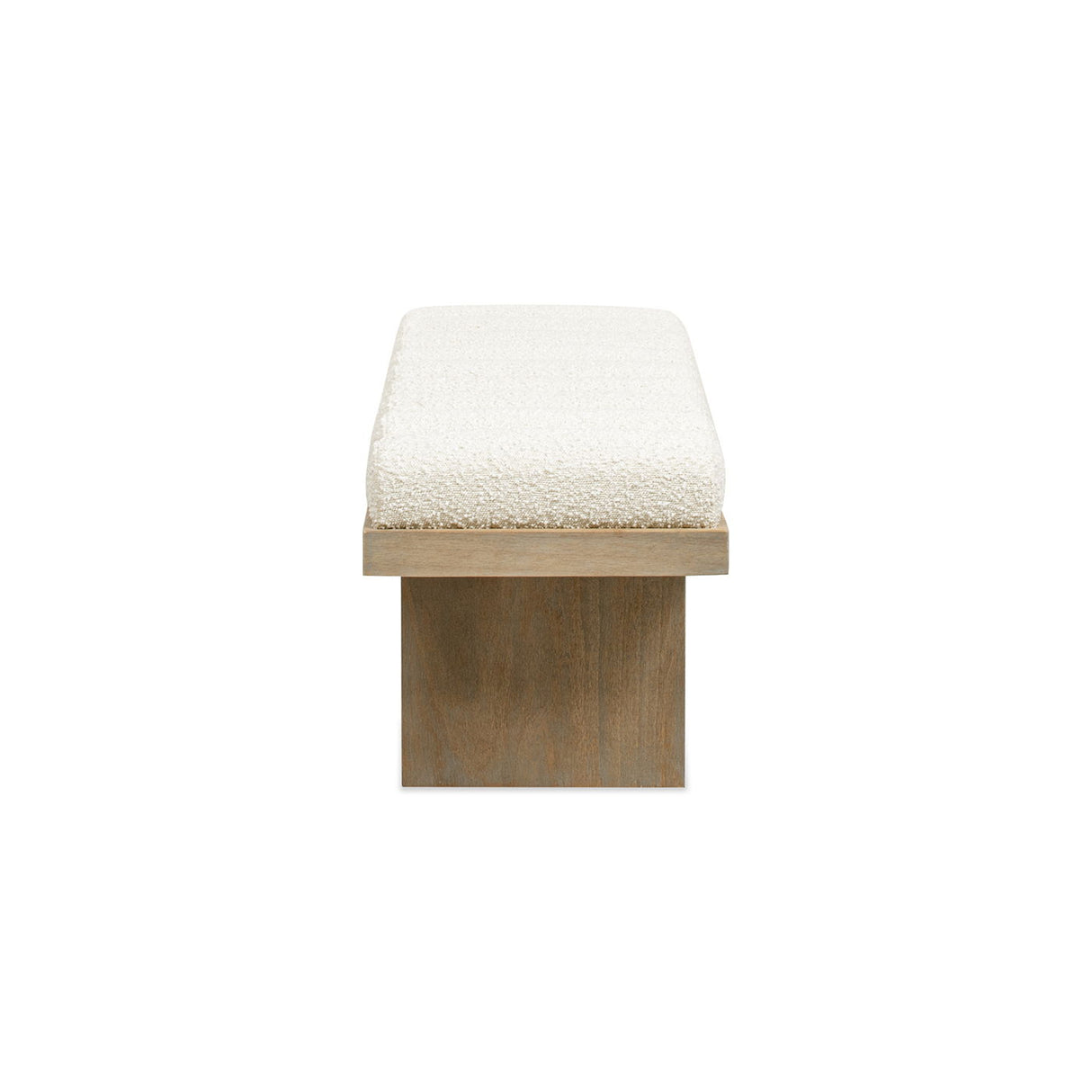 Bella - Upholstered Modern Accent Bench - Ivory White by Jennifer Taylor Home | Bel Furniture