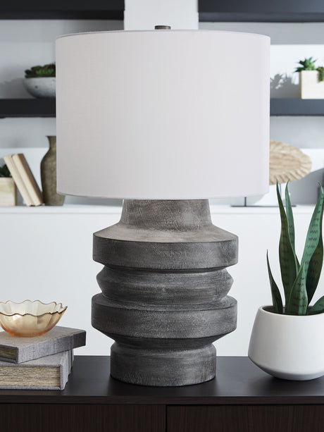 Wahida - Distressed Black - Poly Table Lamp by Signature Design by Ashley® | Bel Furniture