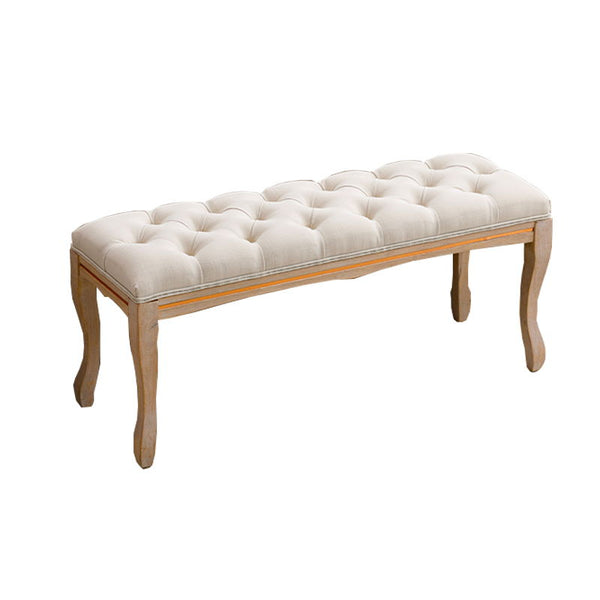 Upholstered Tufted Bench Ottoman, Dining Bench Bedroom Bench Footrest Stool Accent Bench For Entryway Dining Room Living Room