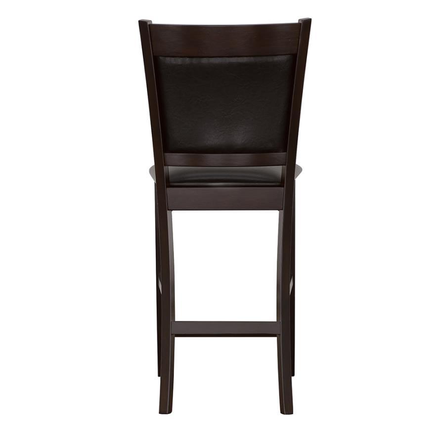 Jaden - Upholstered Counter Chair (Set of 2) - Black And Espresso by CoasterEveryday | Bel Furniture