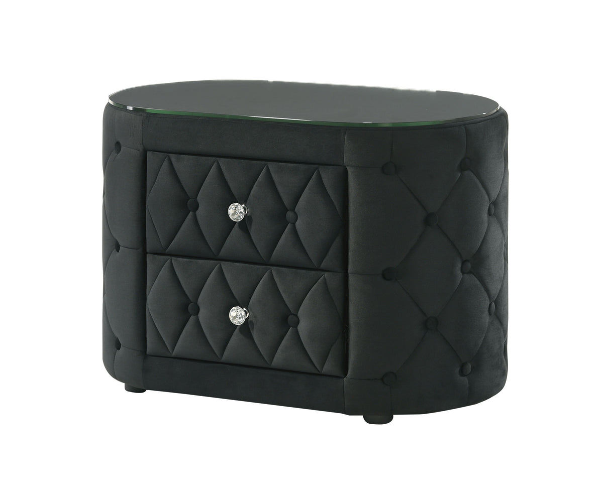 Voltare - Nightstand Black by Crown Mark | Bel Furniture