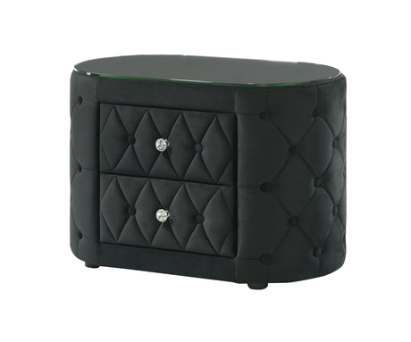 Voltare - Nightstand Black by Crown Mark | Bel Furniture