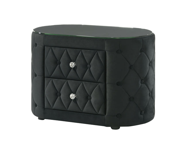 Voltare - Nightstand Black by Crown Mark | Bel Furniture