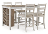 Skempton - Rectangular Counter Table With Storage - White