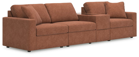 Modmax - Spice - Sectional Light Brown 4 Pc. Sectional With Storage Console by Signature Design by Ashley® | Bel Furniture