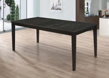 Louise - Rectangular Extension Leaf Dining Table - Black by CoasterEveryday | Bel Furniture