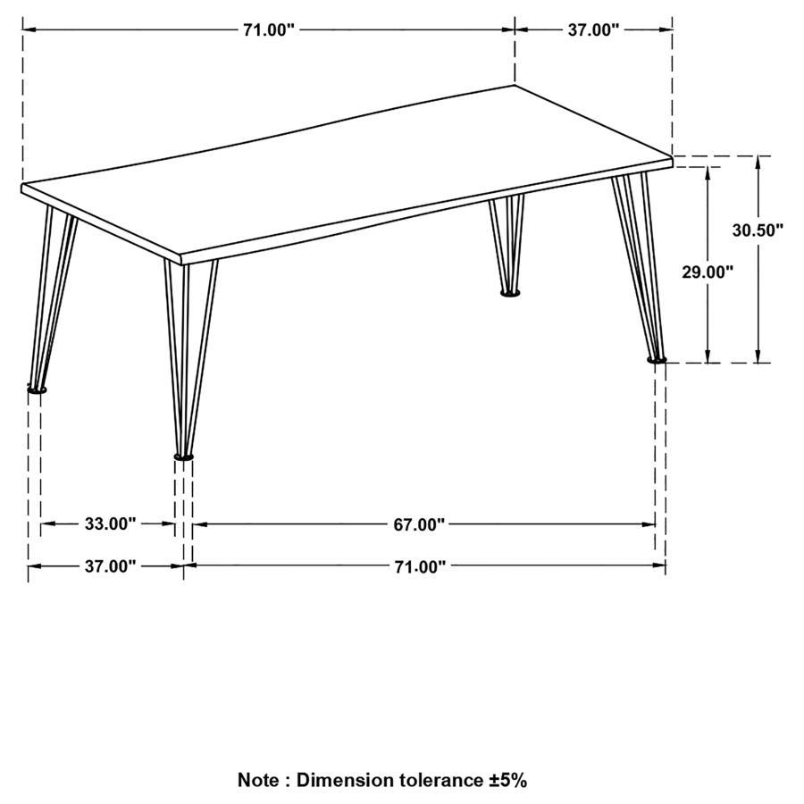 Sherman - Live Edge Dining Table - Natural Acacia