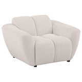 Destino - Chenille Splayed Arm Sofa Set