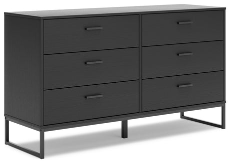 Socalle - Six Drawer Dresser Black by Signature Design by Ashley® | Bel Furniture