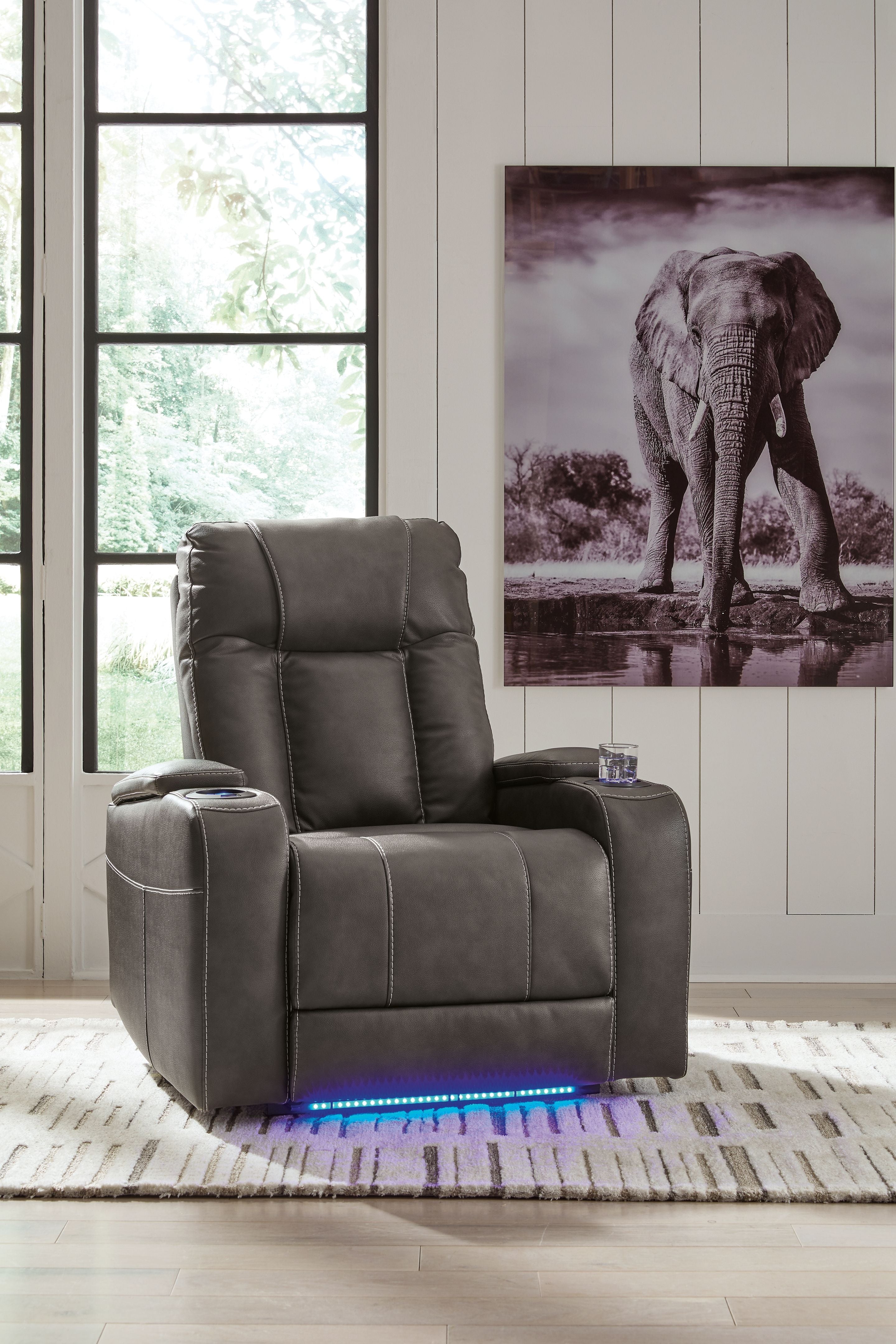 Feazada - Power Recliner With Adj Headrest - Reclining Chairs by Signa