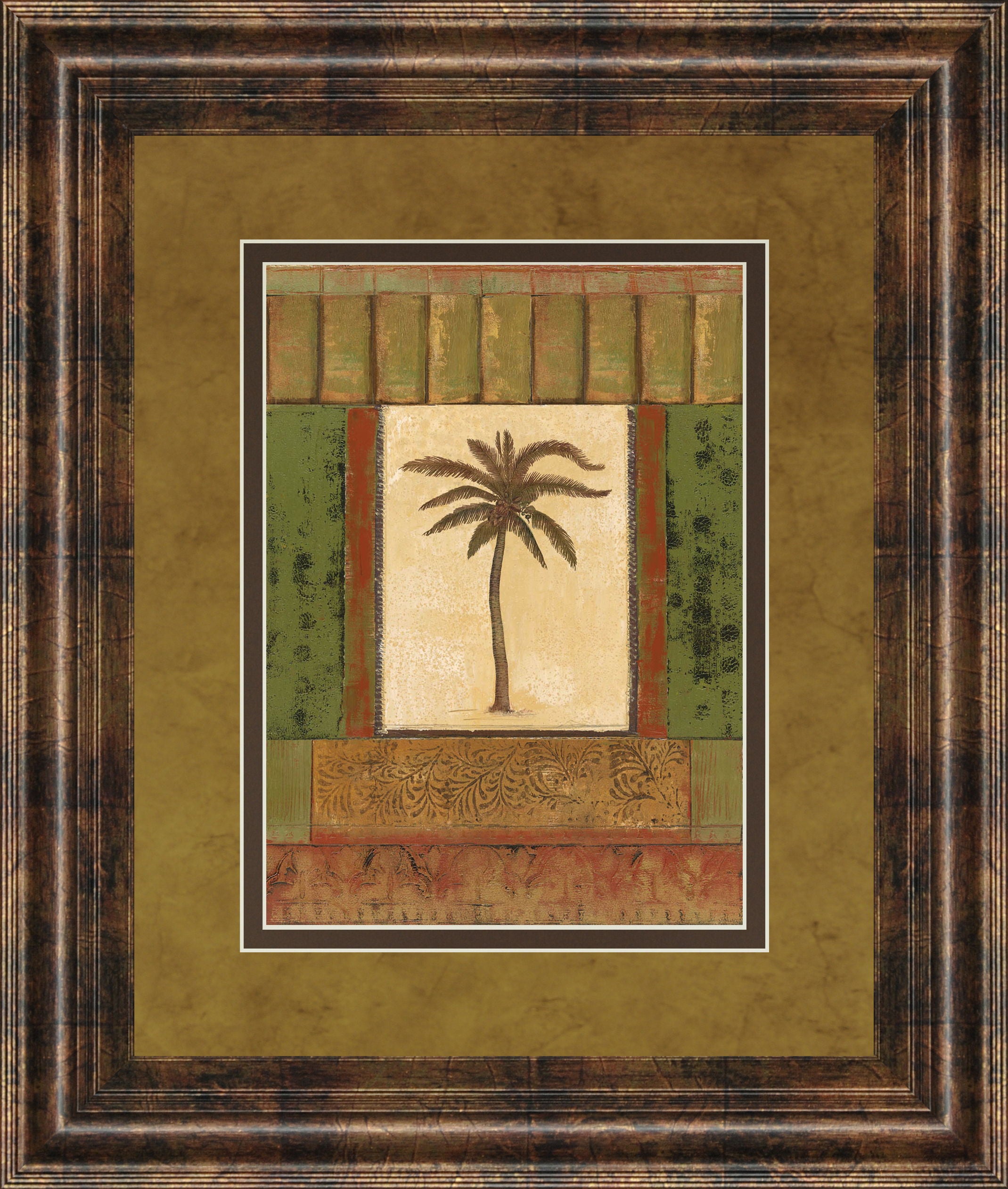 Classic Palm I By Rebecca Burton - Framed Print Wall Art - Green