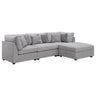 Cambria - Upholstered Modular Sectional Sofa Gray 4 Pc. Sectional by CoasterElevations | Bel Furniture