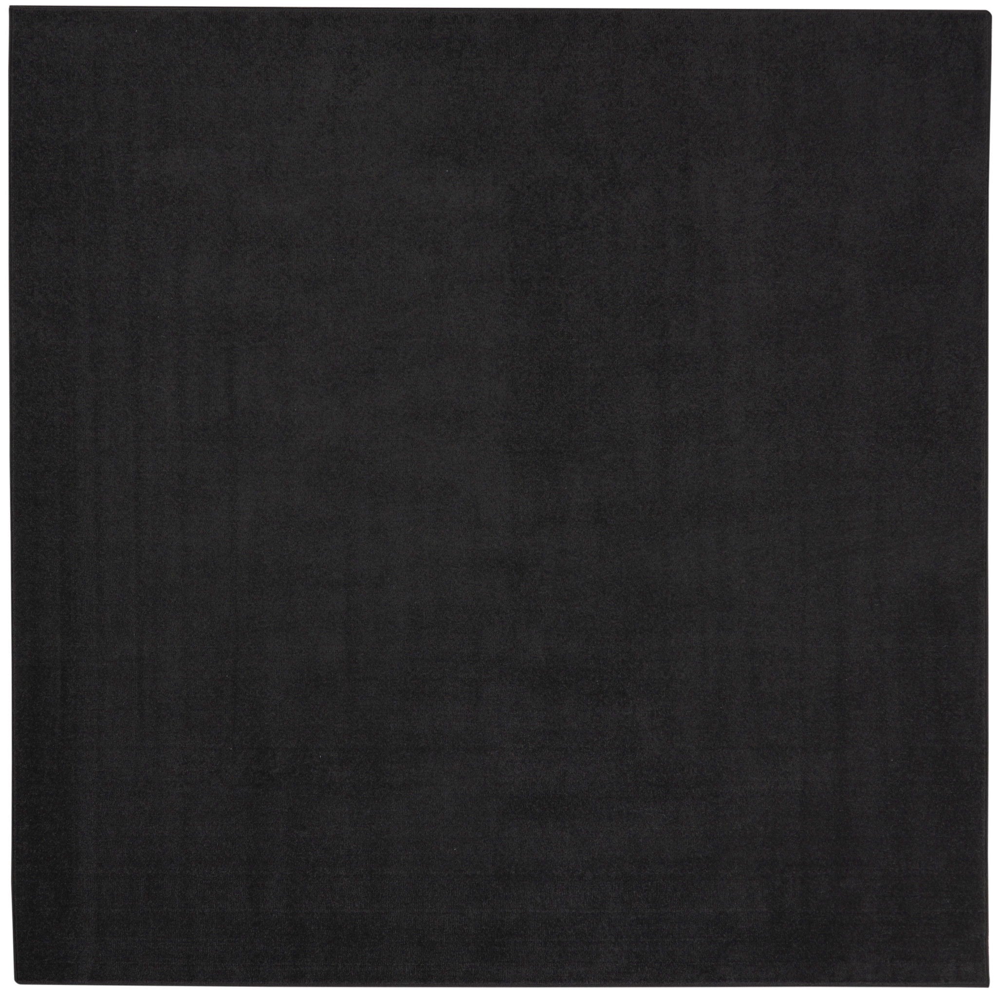 5' X 5' Square Non Skid Indoor / Outdoor Area Rug - Black