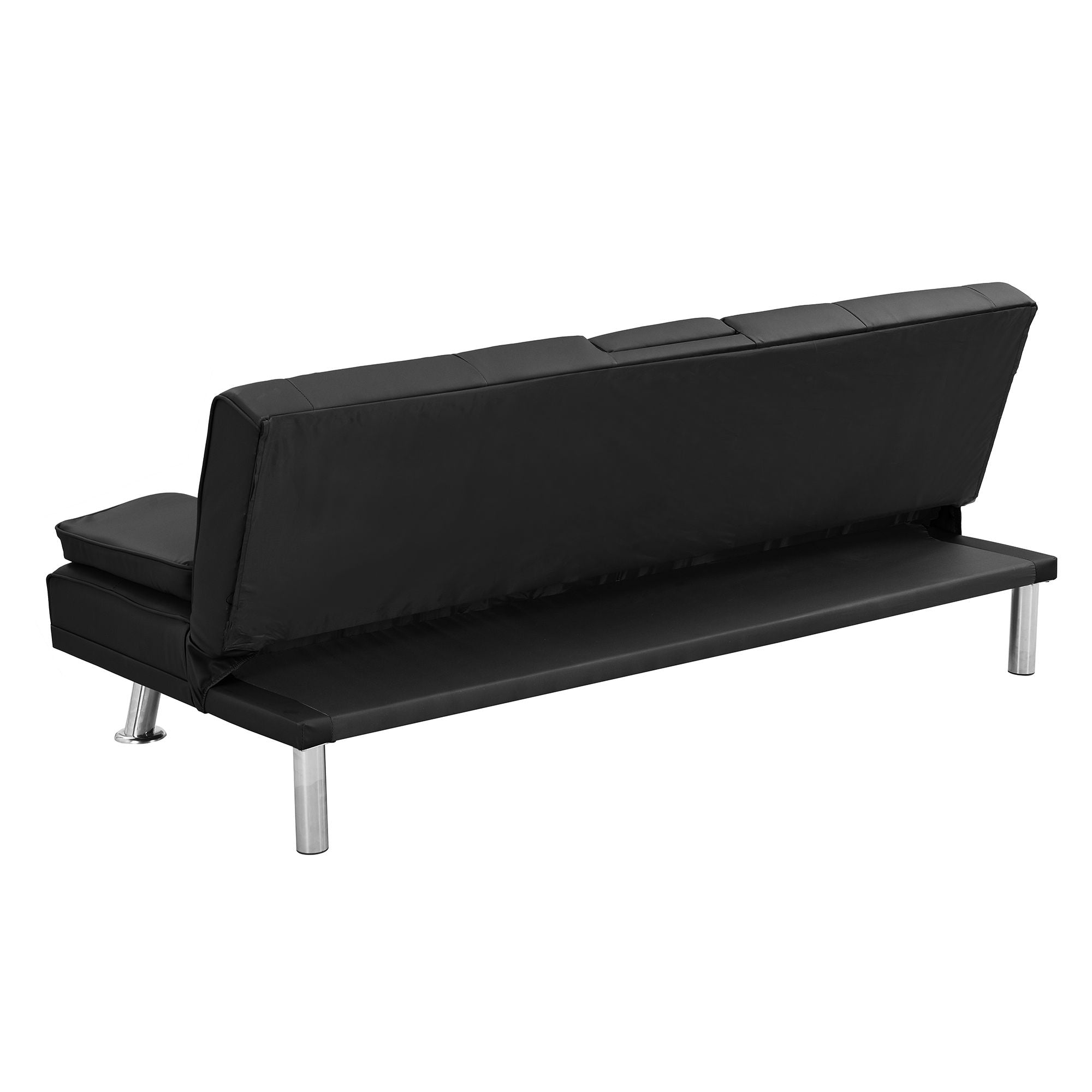 Futon Sofa Bed With Armrest Two Holders