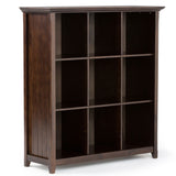 Acadian - Handcrafted Cube Storage Dark Brown 44"W x 15.75"D x 48"H by Simpli-Home | Bel Furniture