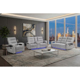 Isolde - Power Reclining Sofa, LED Lighting - Gray