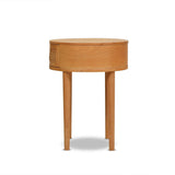 Cabana - Round Cane Storage Side Table - Natural Brown Oak by Jennifer Taylor Home | Bel Furniture