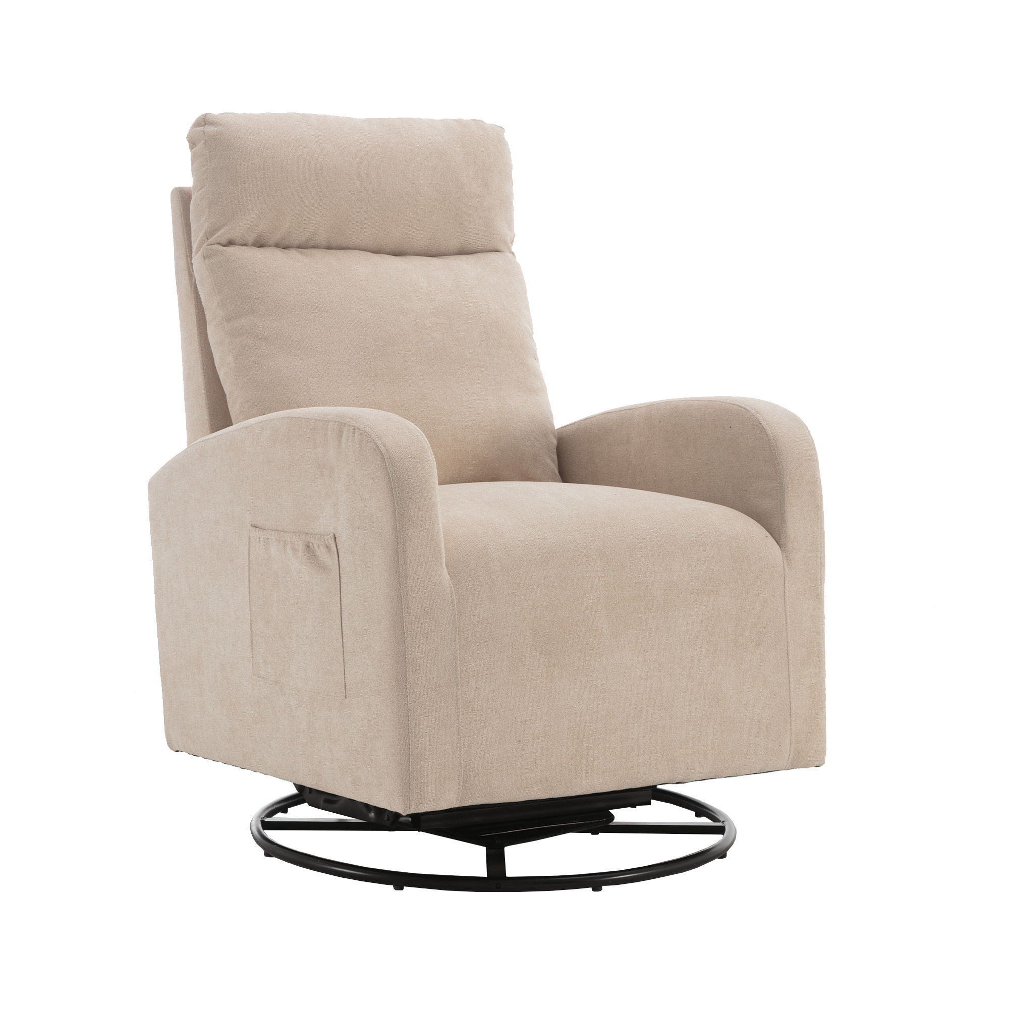 Jiada - Upholstered Swivel Glider Rocking Chair For Nursery Modern Style One Left Bag