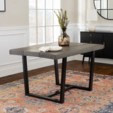 Rustic Metal And Solid Distressed Dining Table by Walker Edison | Bel Furniture