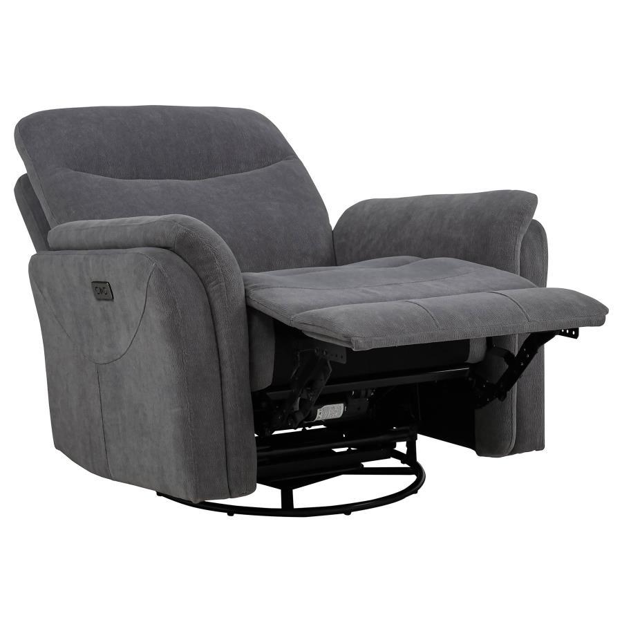 Adler - Upholstered Power Swivel Glider Recliner