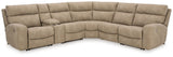 Next-Gen Durapella - Reclining Sectional Beige 6 Pc. Power Reclining Sectional With Storage Console by Signature Design by Ashley® | Bel Furniture