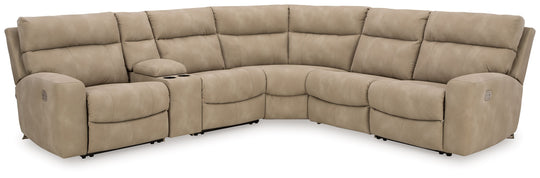 Next-Gen Durapella - Reclining Sectional Beige 6 Pc. Power Reclining Sectional With Storage Console by Signature Design by Ashley® | Bel Furniture