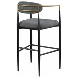 Tina - Metal Pub Height Bar Stool With Upholstered Back And Seat (Set of 2) by Coaster Fine Furniture | Bel Furniture