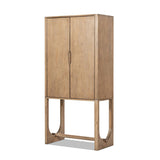 Nolan - Bar Cabinet With Wine Storage - Brown
