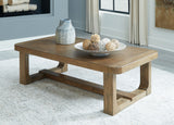 Cabalynn - Light Brown - Rectangular Cocktail Table by Signature Design by Ashley® | Bel Furniture