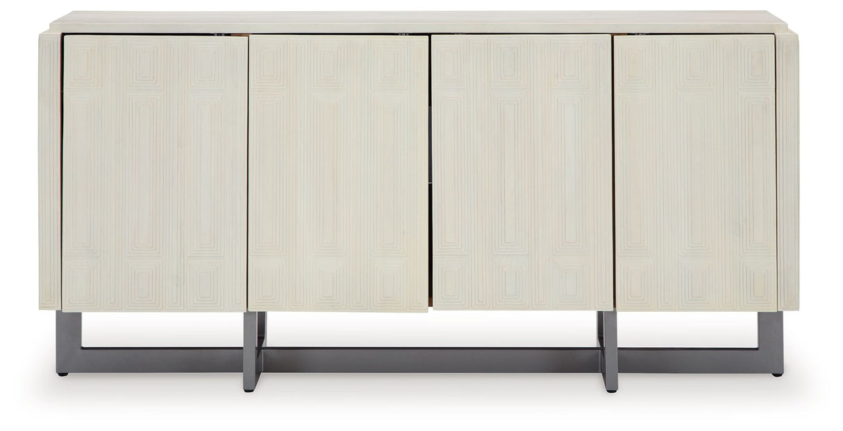 Ornawel - Distressed White - Accent Cabinet by Signature Design by Ashley® | Bel Furniture