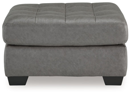 Clairette Court - Alloy - Oversized Accent Ottoman by Benchcraft® | Bel Furniture