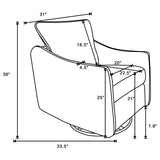 Madia - Upholstered Sloped Arm Swivel Glider Chair