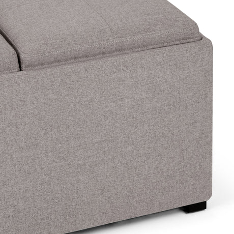 Avalon - Square Coffee Table, Storage Ottoman by Simpli-Home | Bel Furniture