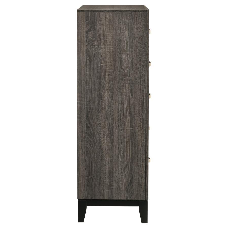 Watson - 5-Drawer Bedroom Chest - Gray Oak by CoasterEveryday | Bel Furniture