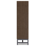 Banting - 9 Cube Bookcase With Drawers - Walnut Brown by Simpli-Home | Bel Furniture