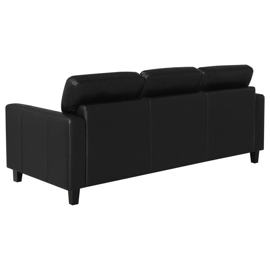 Scotland - Faux Leather Upholstered Track Arm Sofa