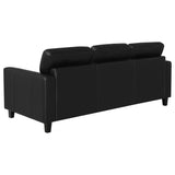 Scotland - Faux Leather Upholstered Track Arm Sofa