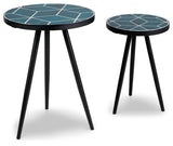 Clairbelle - Teal - Accent Table (Set of 2) by Signature Design by Ashley® | Bel Furniture