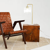 Haven - Clear Table Lamp, Button Control - Gold / White / White Marble by Ashcroft Furniture | Bel Furniture